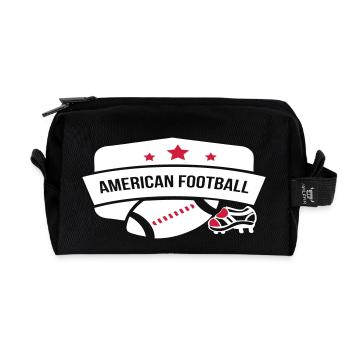 American Football - Recycelte Kulturtasche - Schwarz - Vorne