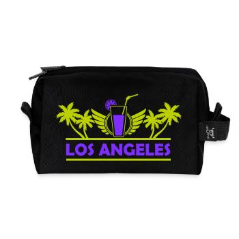 los angeles - Recycelte Kulturtasche - Schwarz - Vorne
