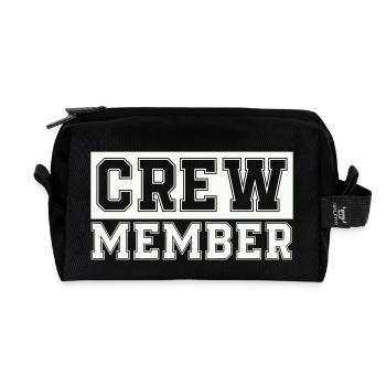 crew member - Recycled Toiletry Zip Bag - black - Front