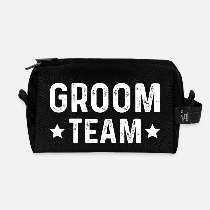 Groom Team - Recycled Toiletry Zip Bag - black