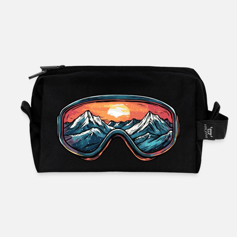 Skibrille Berge Ski - Recycelte Kulturtasche - Schwarz