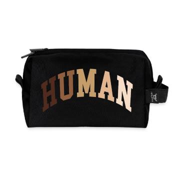 Human Human African - Recycled Toiletry Zip Bag - black - Front