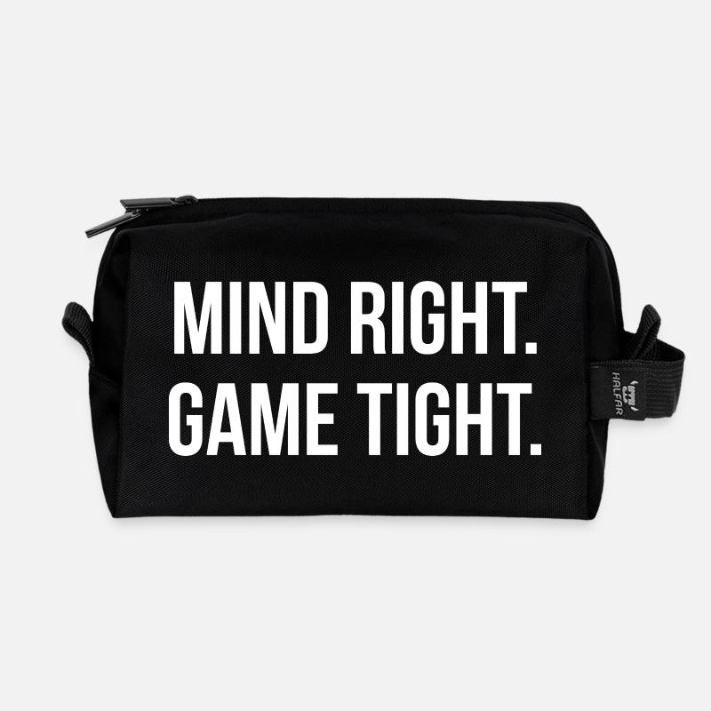 MIND RIGHT. GAME TIGHT. | Greyline Official - Recycelte Kulturtasche - Schwarz