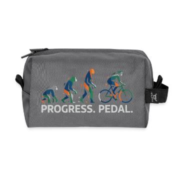 Progress Pedal Evolution - Recycled Toiletry Zip Bag - anthracite - Front