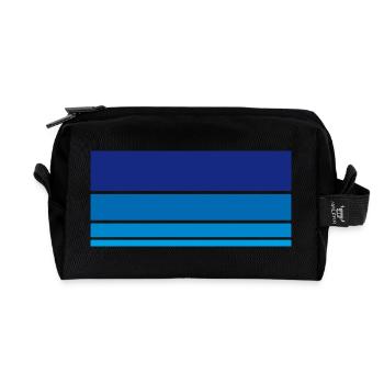 Background Blue - Recycled Toiletry Zip Bag - black - Front