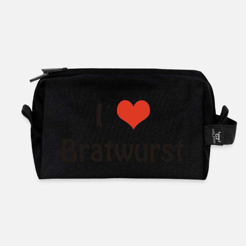 Bratwurst - Recycelte Kulturtasche - Schwarz