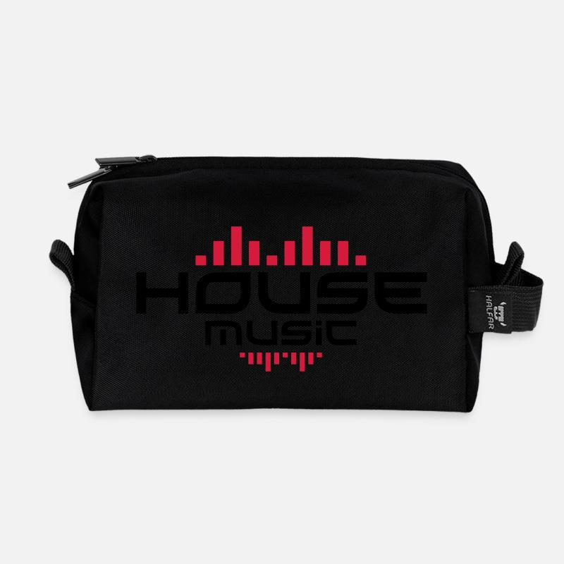 Housemusik - Recycelte Kulturtasche - Schwarz
