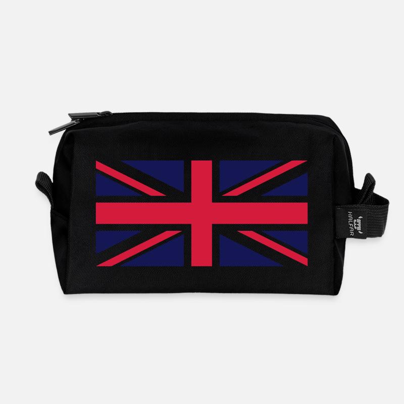 UNION JACK - Recycled Toiletry Zip Bag - black