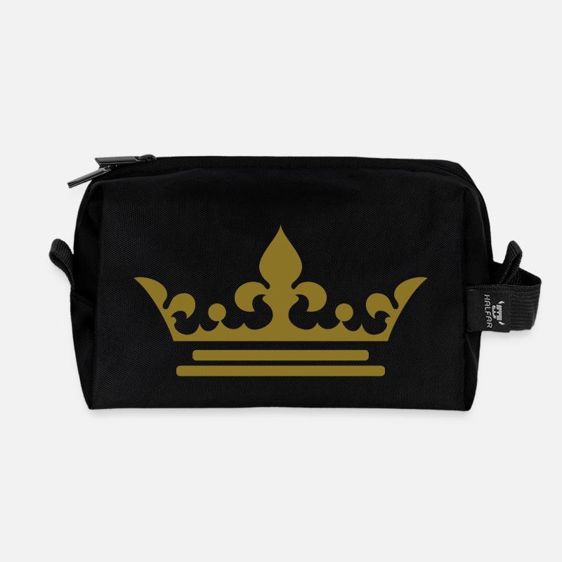 crown 08 plain 2010 10 05 1c - Recycelte Kulturtasche - Schwarz