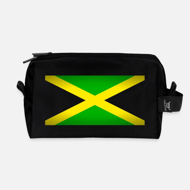 Jamaica (auf schwarz) - Recycelte Kulturtasche - Schwarz