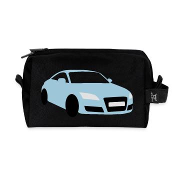 Auto (Farben anpassbar) - Recycelte Kulturtasche - Schwarz - Vorne