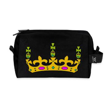 krone crown koenig king castle schloss tower burg1 - Recycelte Kulturtasche - Schwarz - Vorne