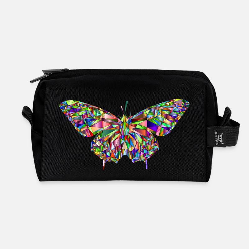 schmetterling - Recycelte Kulturtasche - Schwarz