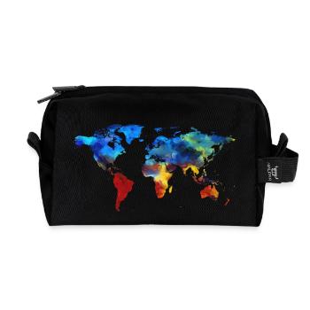 Bunte Erde - Recycelte Kulturtasche - Schwarz - Vorne