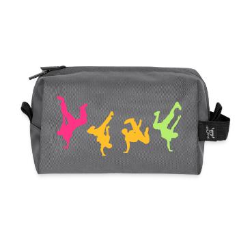 break dance hip hop danseur16 - Recycled Toiletry Zip Bag - anthracite - Front