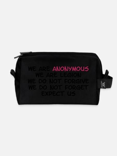 We Are Anonymous - Trousse de toilette en tissu recyclé - noir
