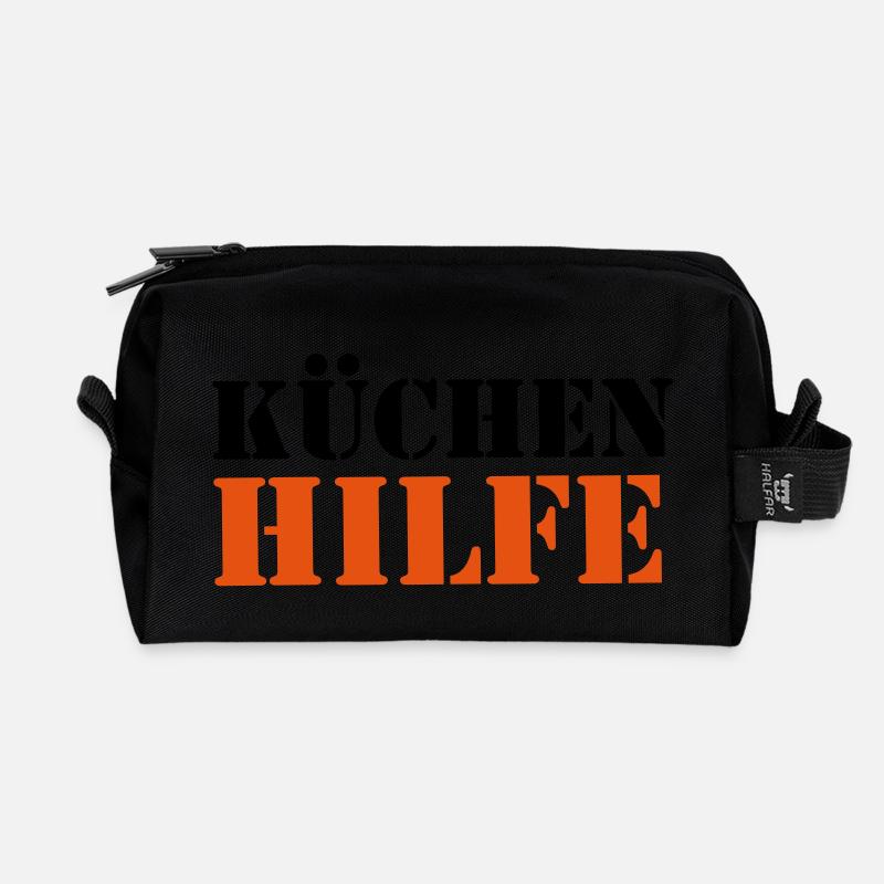 Koch - Recycelte Kulturtasche - Schwarz
