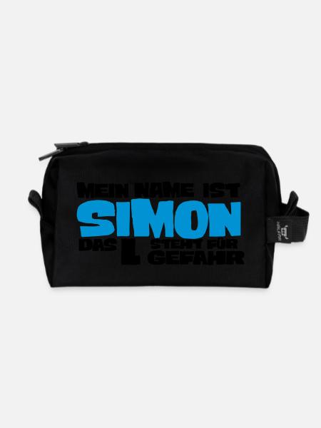 simon - Recycelte Kulturtasche - Schwarz