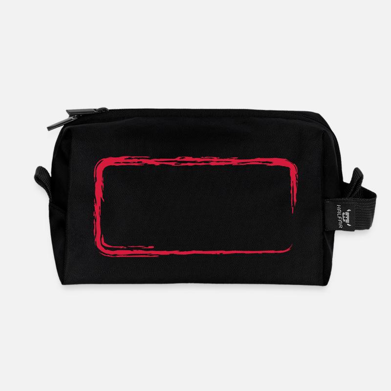 Rahmen_01 - Recycelte Kulturtasche - Schwarz