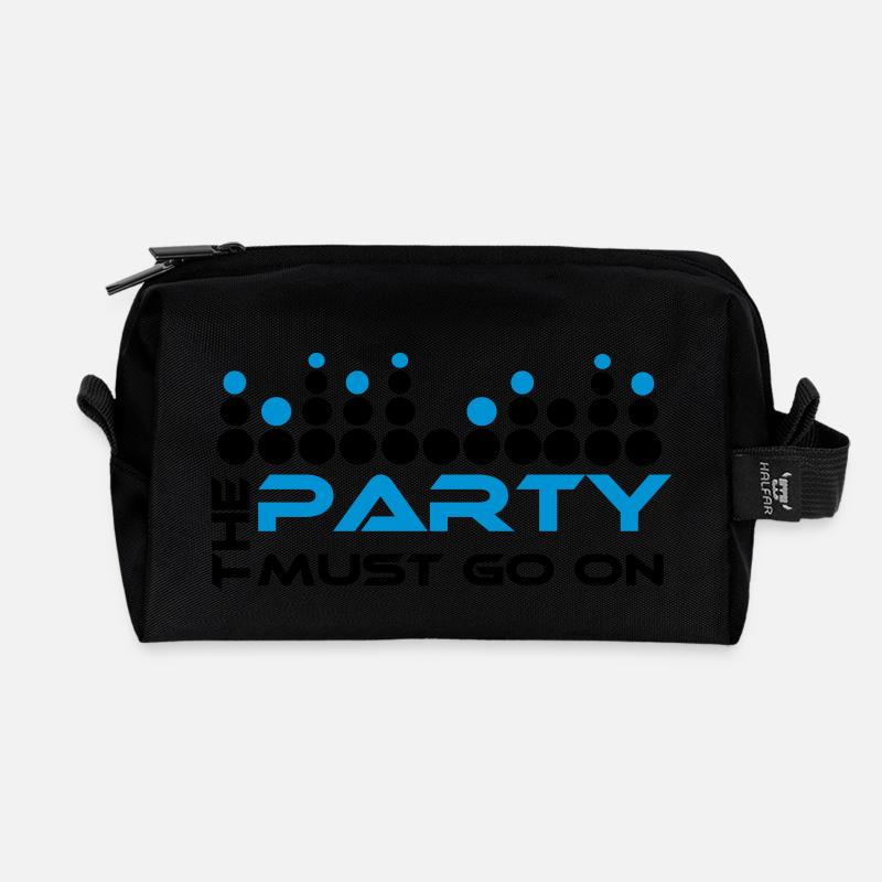 The Party Must Go On - Recycelte Kulturtasche - Schwarz