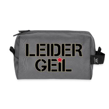 Leider Geil - Recycelte Kulturtasche - Anthrazit - Vorne