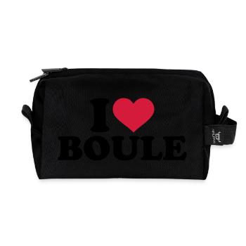 I love Boule - Recycelte Kulturtasche - Schwarz - Vorne