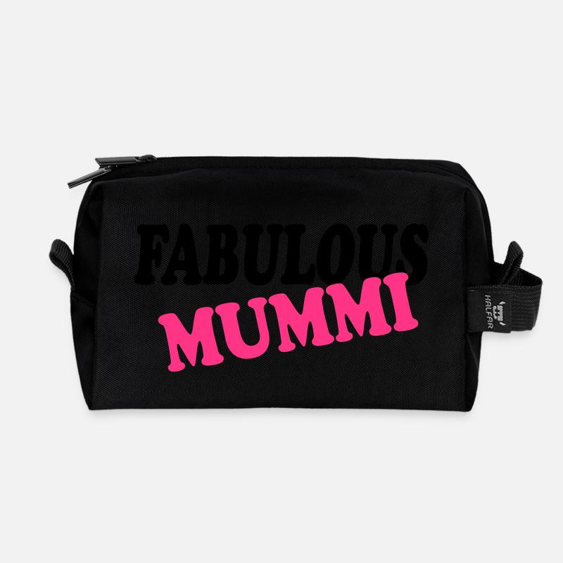 Fabulous mummi - Recycled Toiletry Zip Bag - black
