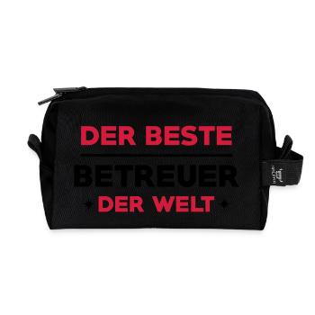 Betreuer Betreuerin Gruppenleiter Kind Gastgeber - Recycelte Kulturtasche - Schwarz - Vorne
