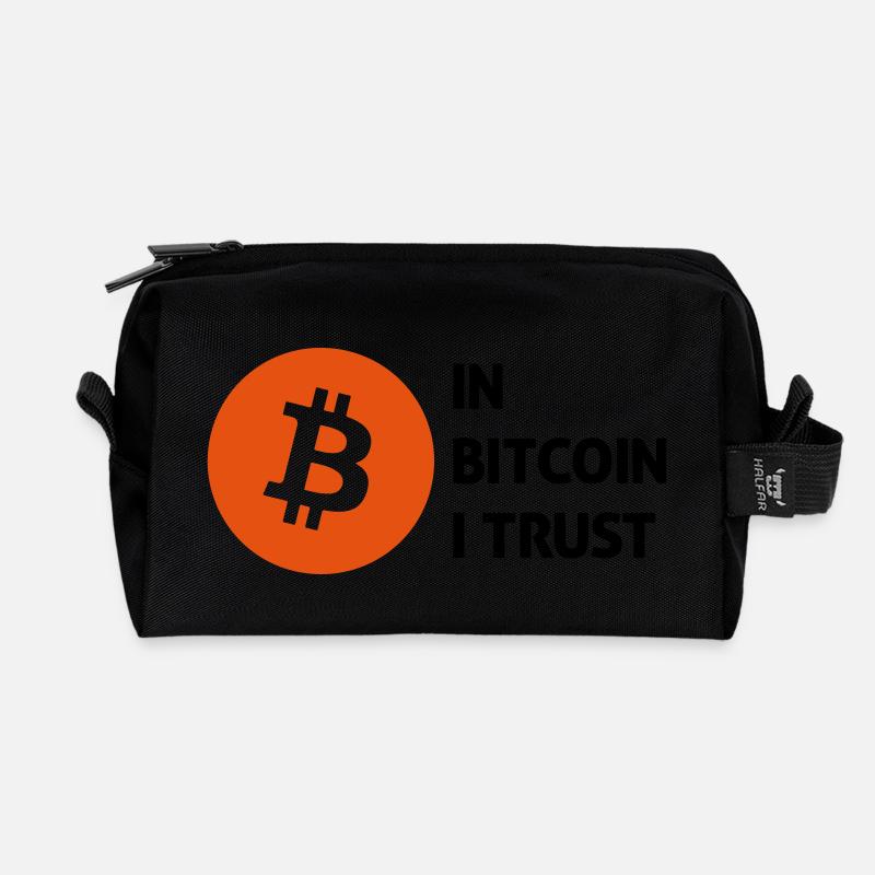 bitcoin - Recycelte Kulturtasche - Schwarz