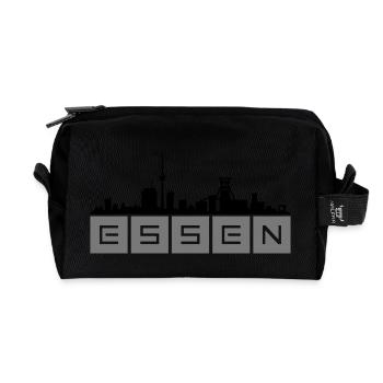 Skyline Essen - Recycelte Kulturtasche - Schwarz - Vorne