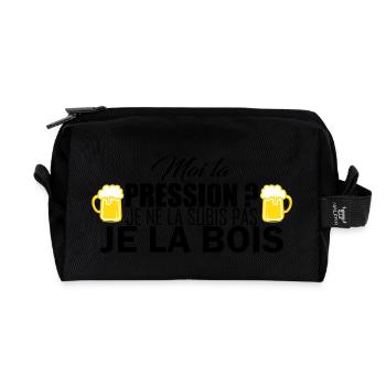 moi la pression - Recycled Toiletry Zip Bag - black - Front