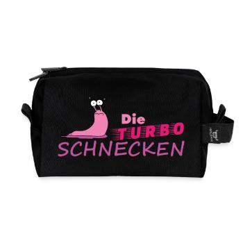 Muddy run shirt mud Matsch Laufshirt Team Schnecke - Recycelte Kulturtasche - Schwarz - Vorne