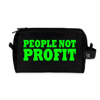 People not profit - Recycelte Kulturtasche - Schwarz - Vorne