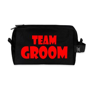 Team groom - Trousse de toilette en tissu recyclé - noir - Devant