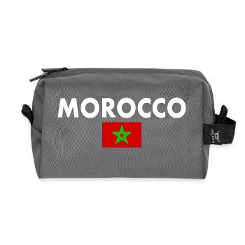 Morocco - Recycled Toiletry Zip Bag - anthracite - Front