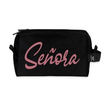 Señora Engagement Bride To Be Wedding Party - Recycled Toiletry Zip Bag - black - Front