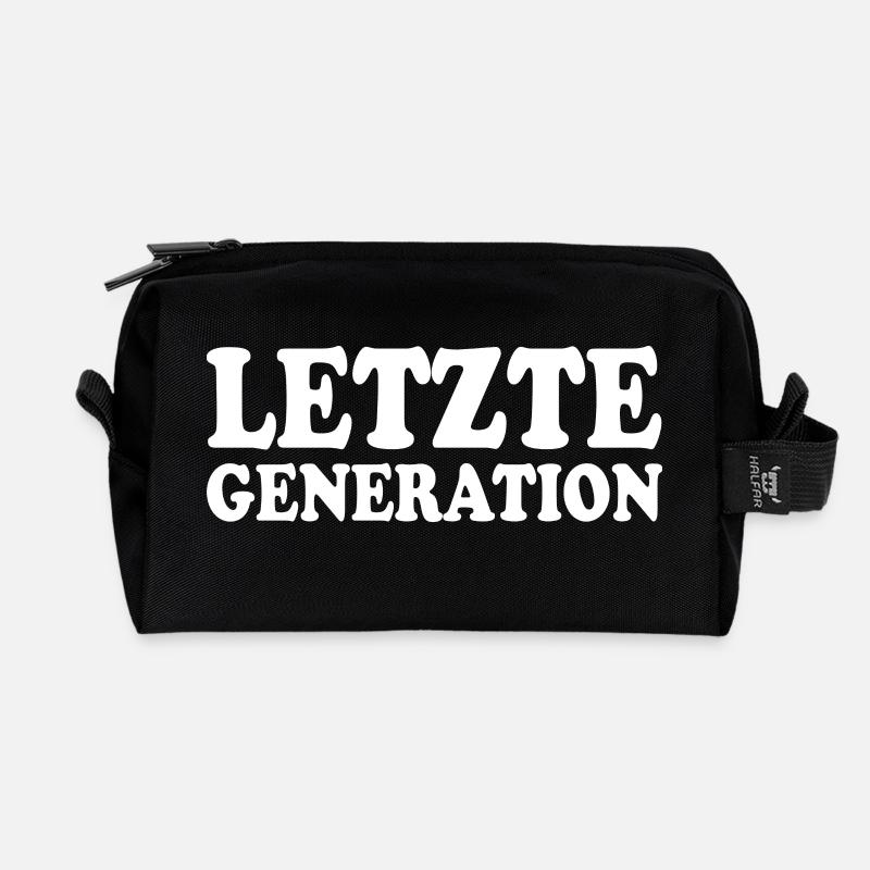 Letzte generation - Recycelte Kulturtasche - Schwarz