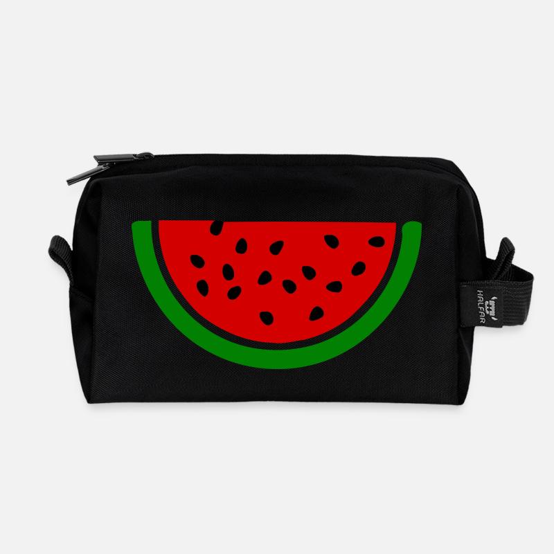 Wassermelone melone - Recycelte Kulturtasche - Schwarz