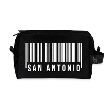 San Antonio Barcode - Recycelte Kulturtasche - Schwarz - Vorne