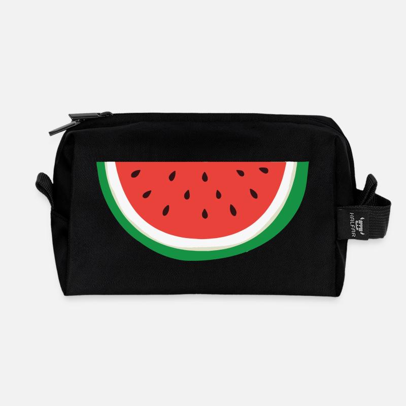 Wassermelone - Palästinensisches Symbol - Recycelte Kulturtasche - Schwarz