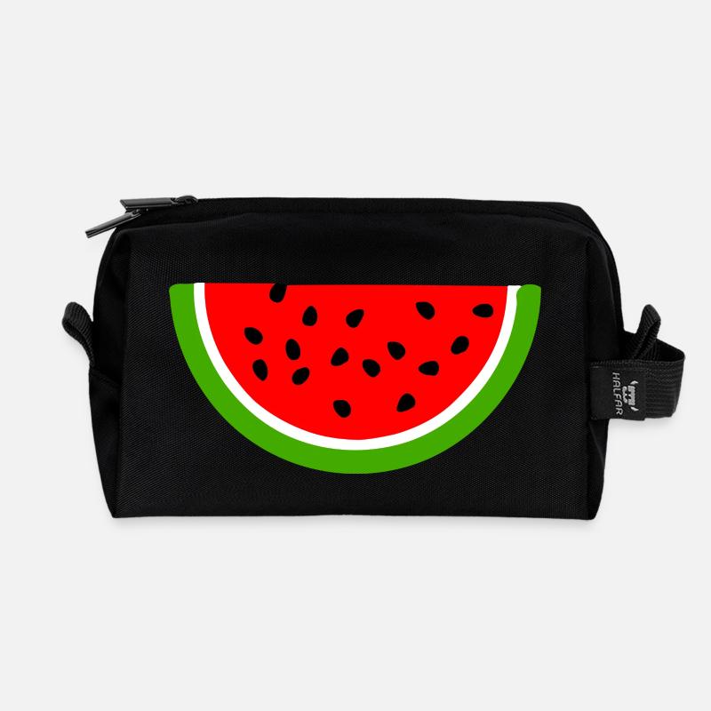 Pastèque - Trousse de toilette en tissu recyclé - noir