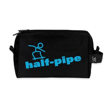 HALF-PIPE - Recycled Toiletry Zip Bag - black - Front