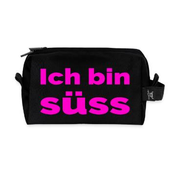 Süss - Recycelte Kulturtasche - Schwarz - Vorne
