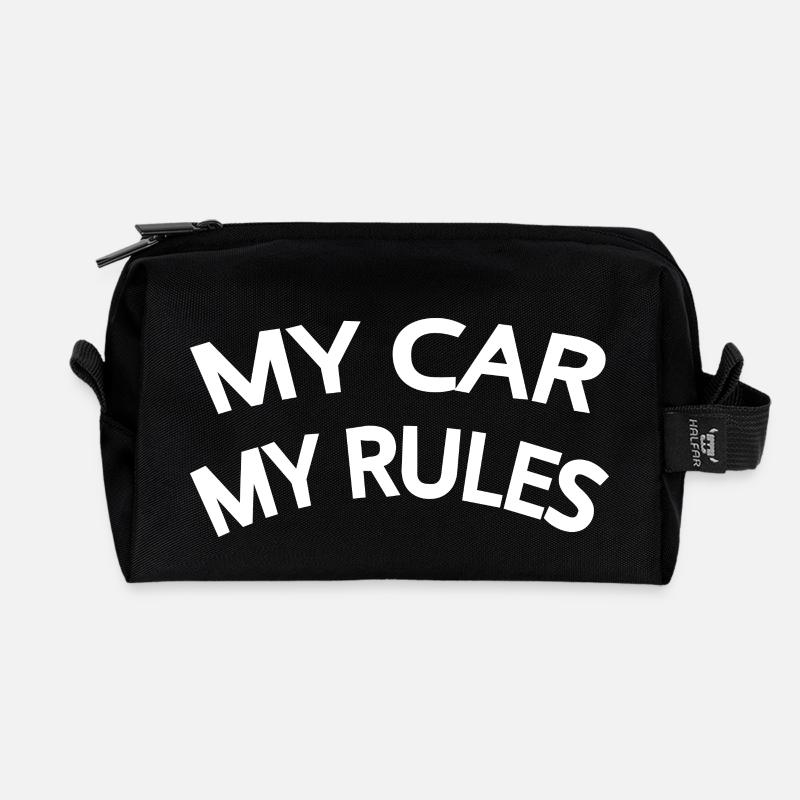 Auto - Recycelte Kulturtasche - Schwarz