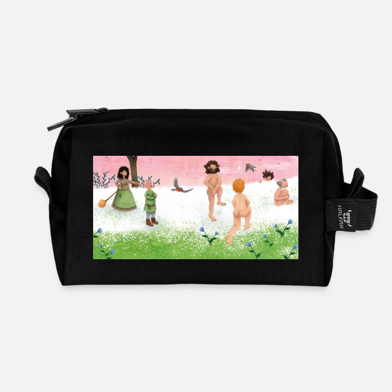 Die kleine Räubertochter - Recycelte Kulturtasche - Schwarz