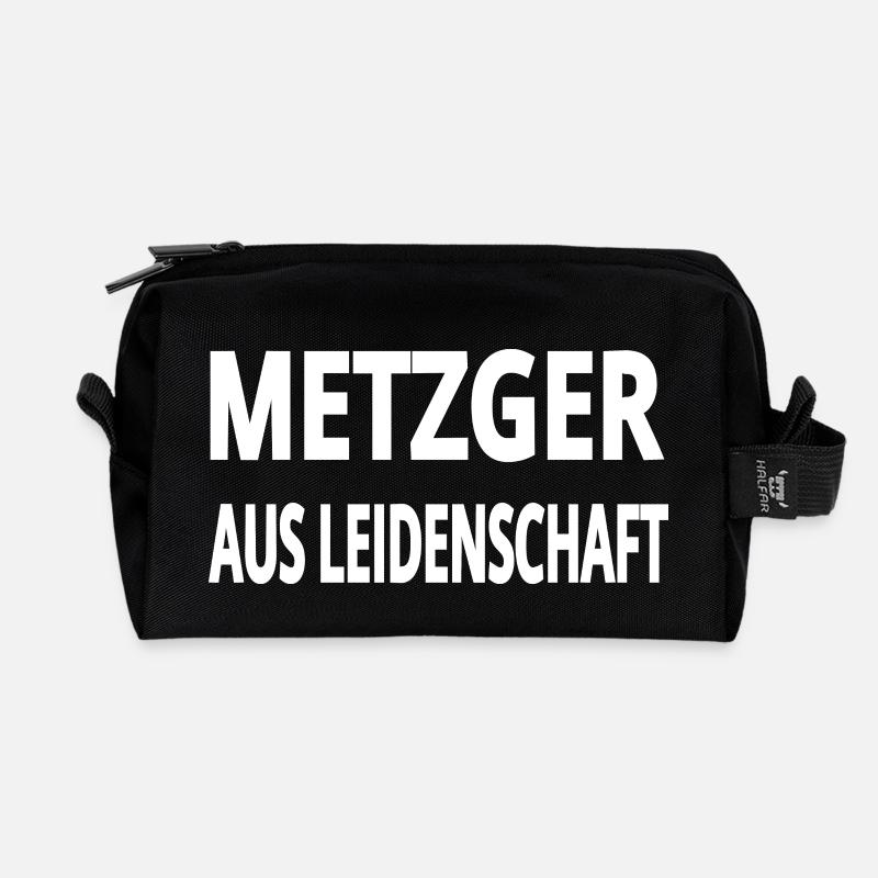 Metzger - Recycelte Kulturtasche - Schwarz
