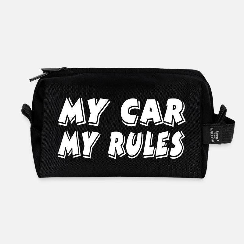 Auto - Recycelte Kulturtasche - Schwarz