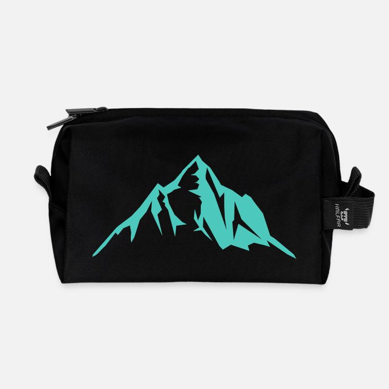 berge berg - Recycelte Kulturtasche - Schwarz