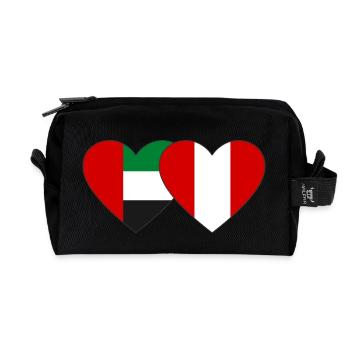 Vereinigte Arabische Emirate Peru Flagge Herz - Recycelte Kulturtasche - Schwarz - Vorne