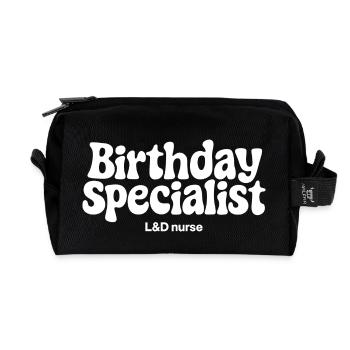 Passion for obstetrics - Recycled Toiletry Zip Bag - black - Front
